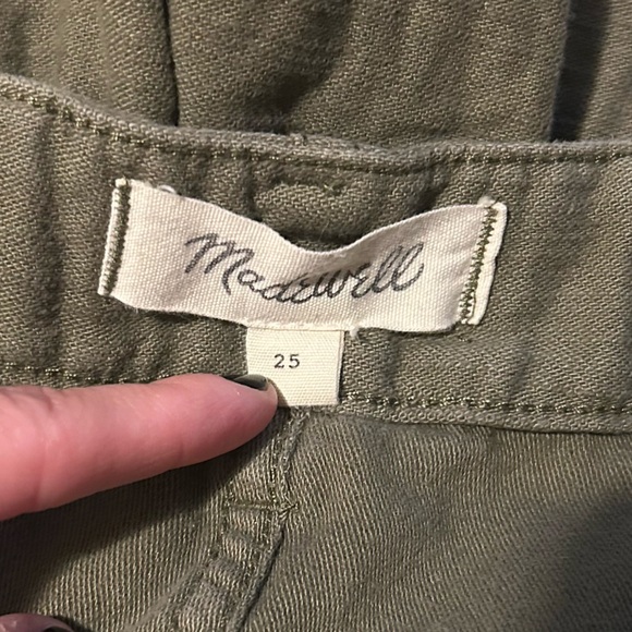 Madewell Griff Tapered Fatigue Cargo Pants Dried Clover Green size 25 - Picture 6 of 14